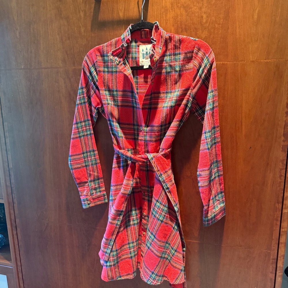 Kiel James Patrick Plaid Flannel Dress Size XS